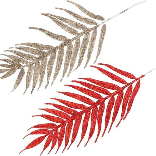 Deko Farn rot gold 48cm ass p/12