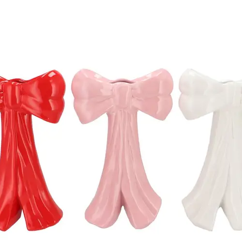 Keramik Vase Schleife mix 23x13x37cm