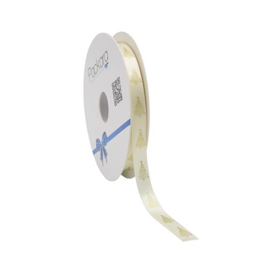 Band Satin Baum creme 10mm 20m