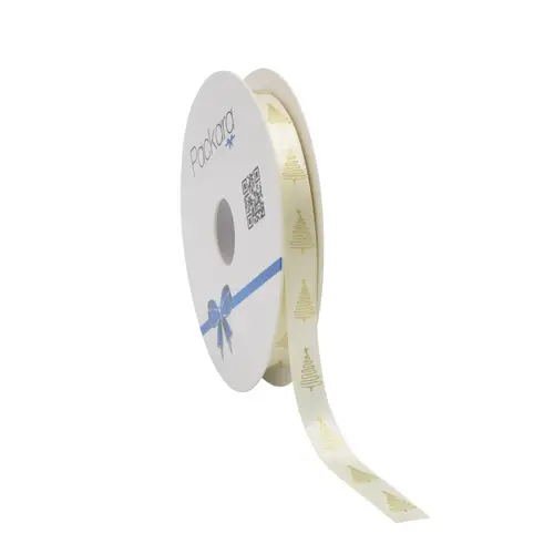 Band Satin Baum creme 10mm 20m