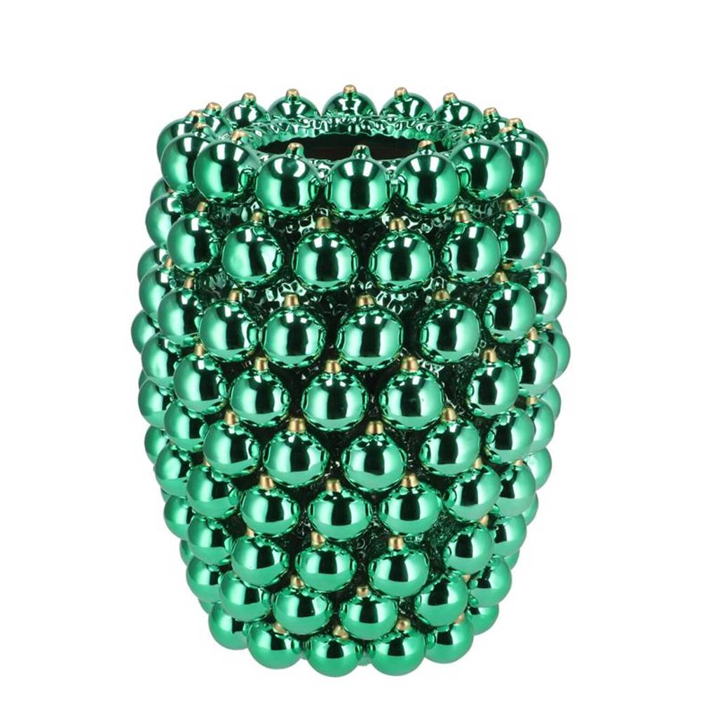 Weihnachtskugel Vase grün 27x27x33cm