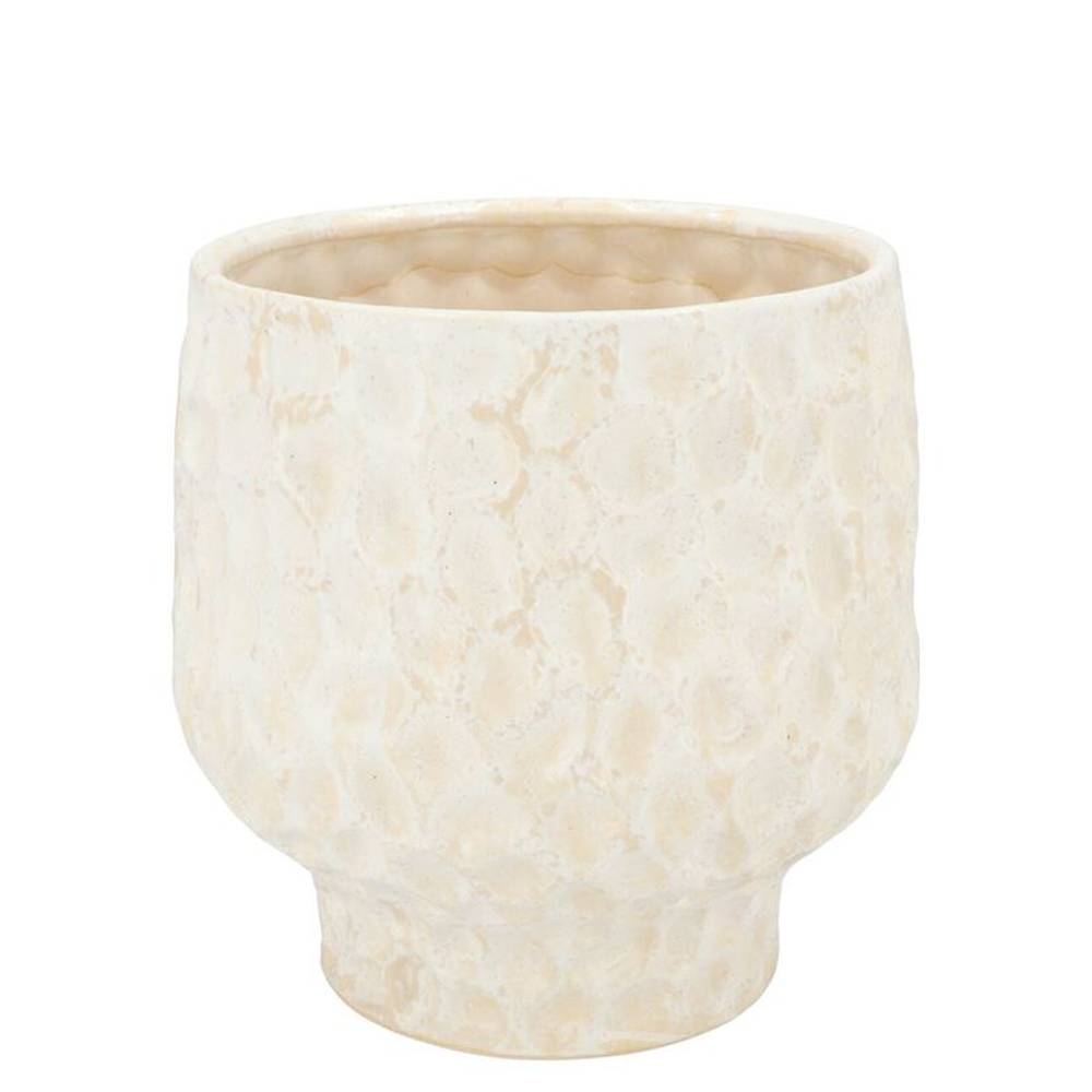 Keramik Übertopf Maysa creme 18x18x15cm