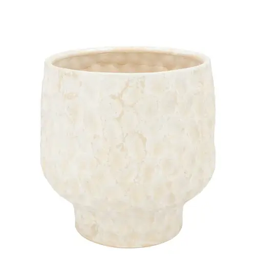Keramik Übertopf Maysa creme 18x18x15cm