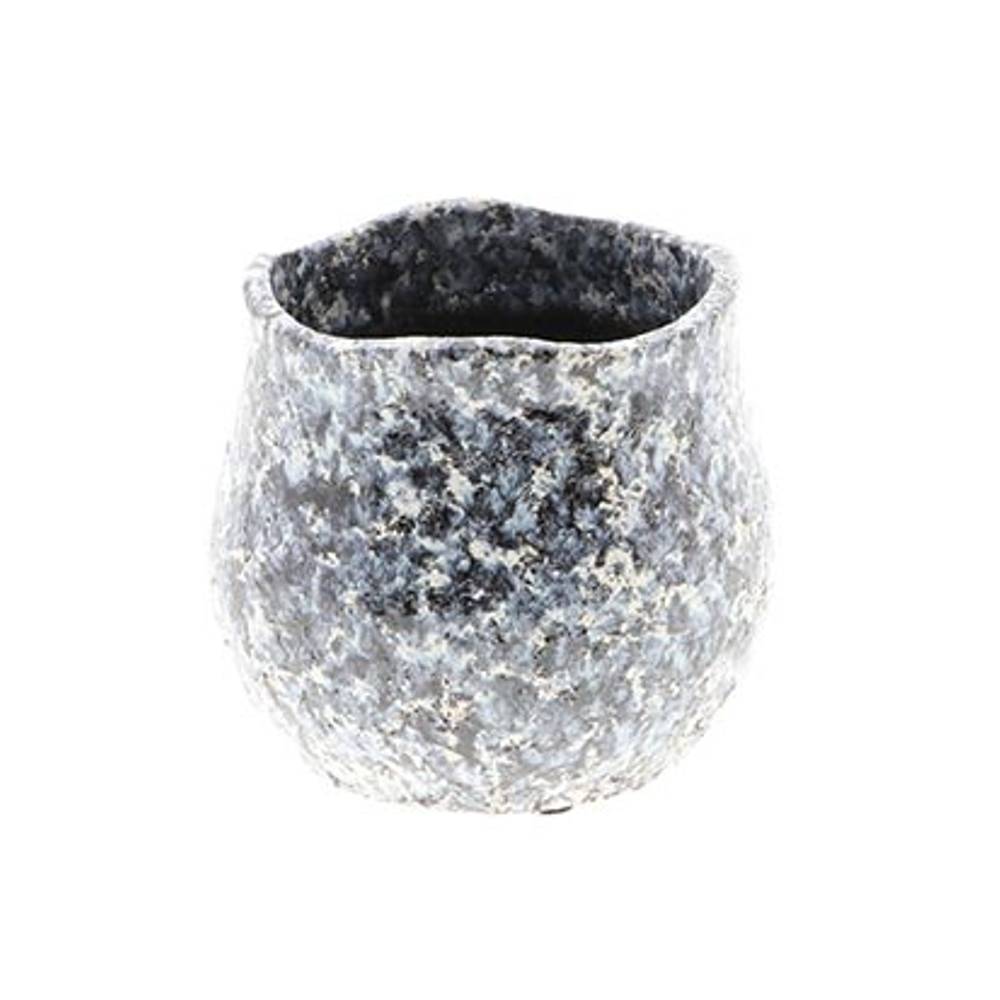 Keramik Übertopf Cascale grau D16 H14cm