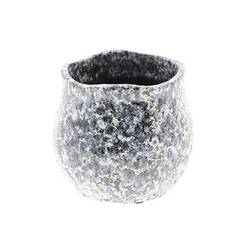 Keramik Übertopf Cascale grau D16 H14cm