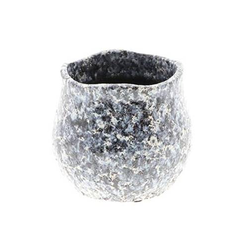 Keramik Übertopf Cascale grau D16 H14cm