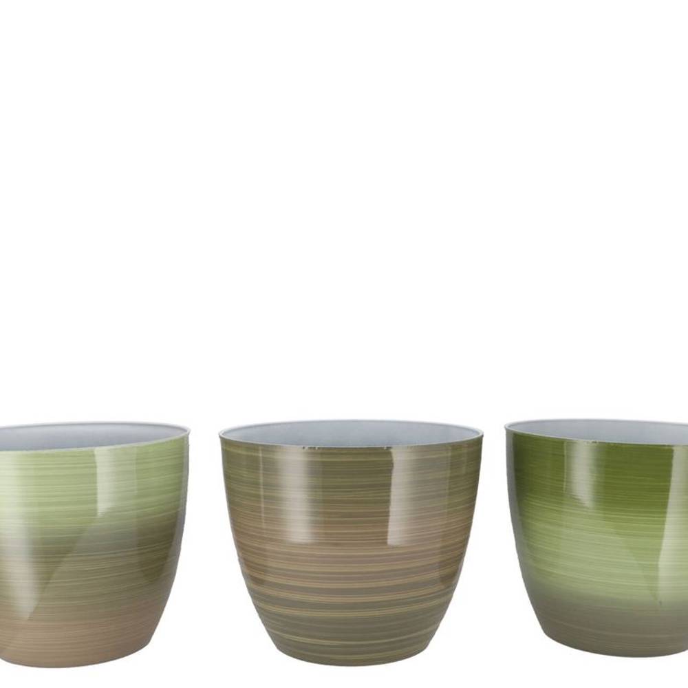 Melamine Übertopf Regenbogen grün 28x24cm