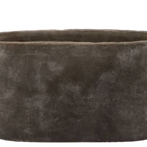 Keramik Übertopf Iron Stone grau 44x16x25cm