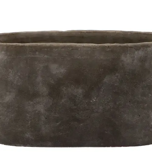 Keramik Übertopf Iron Stone grau 44x16x25cm