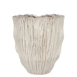 Keramik Vase Lima weiss 24x13x26cm