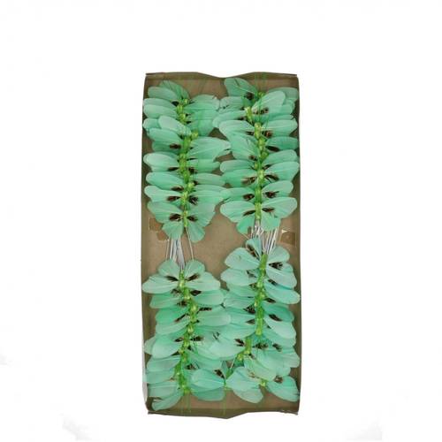 Schmetterling auf Draht grün 09cm x48 