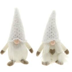 Gnom Junge/Mädchen weiss S/2 D14cm H25cm
