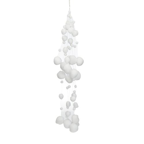 Girlande Schneeball weiss L135cm