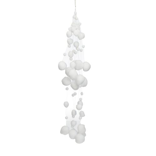 Girlande Schneeball weiss L135cm