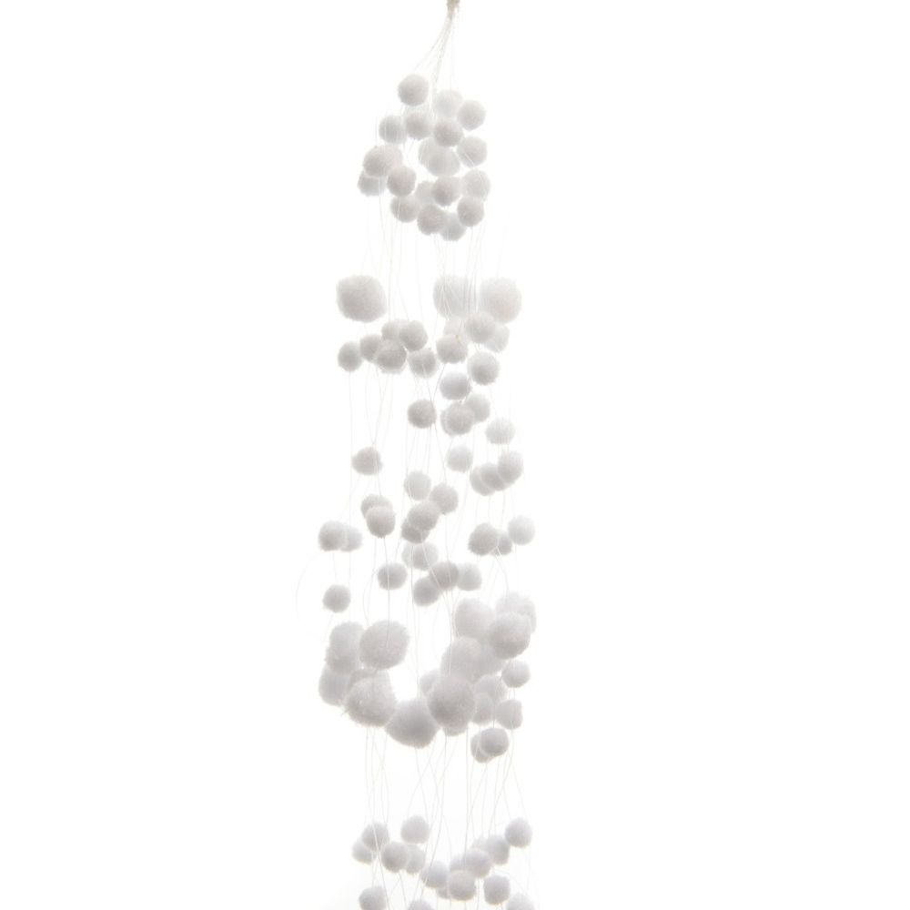 Girlande Schneeball weiss L135cm