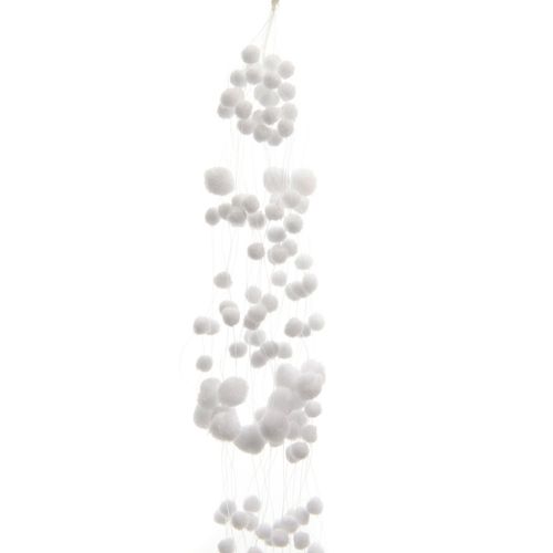 Girlande Schneeball weiss L135cm
