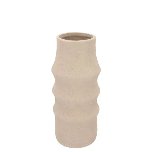 Keramik Vase Cascais Sand 15x15x30cm