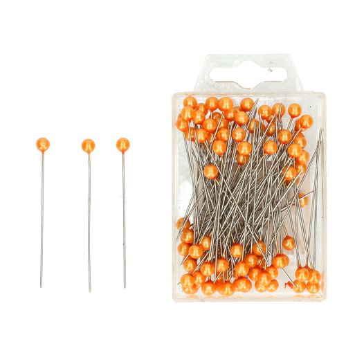 Stecknadel Perle orange 06x65mm x100