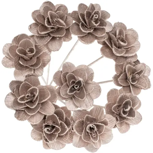 Trocken Beetal Rose auf Stab champagne 50cm 6cm