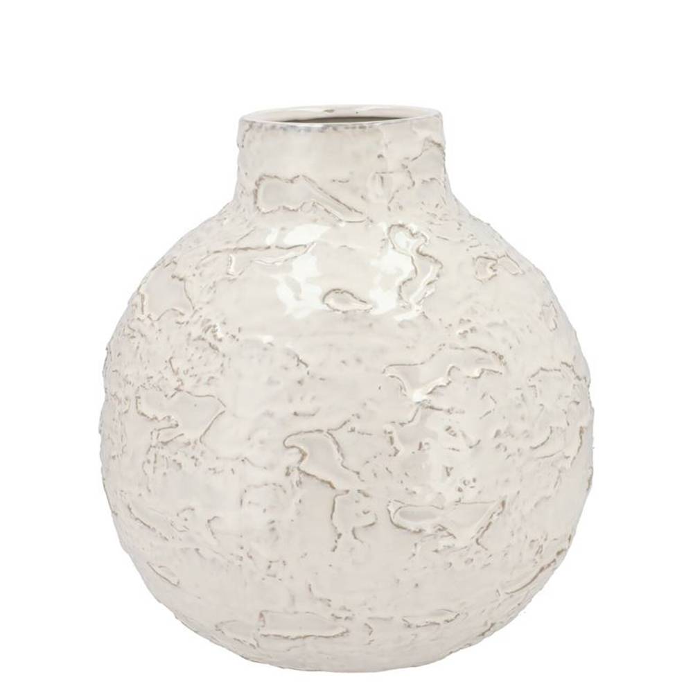 Keramik Vase Mika Nordic weiss D23cm H23cm
