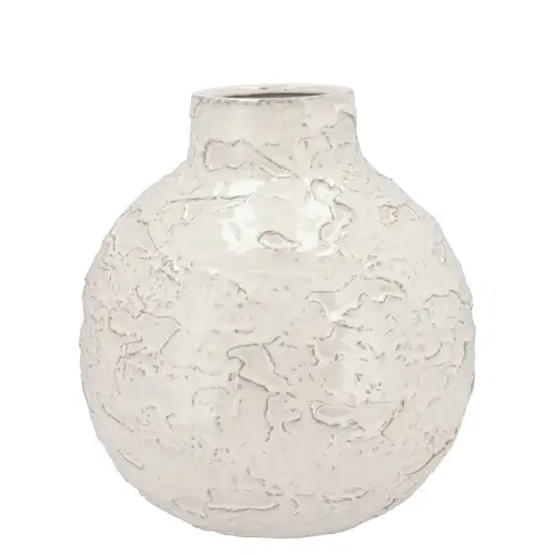 Keramik Vase Mika Nordic weiss D23cm H23cm