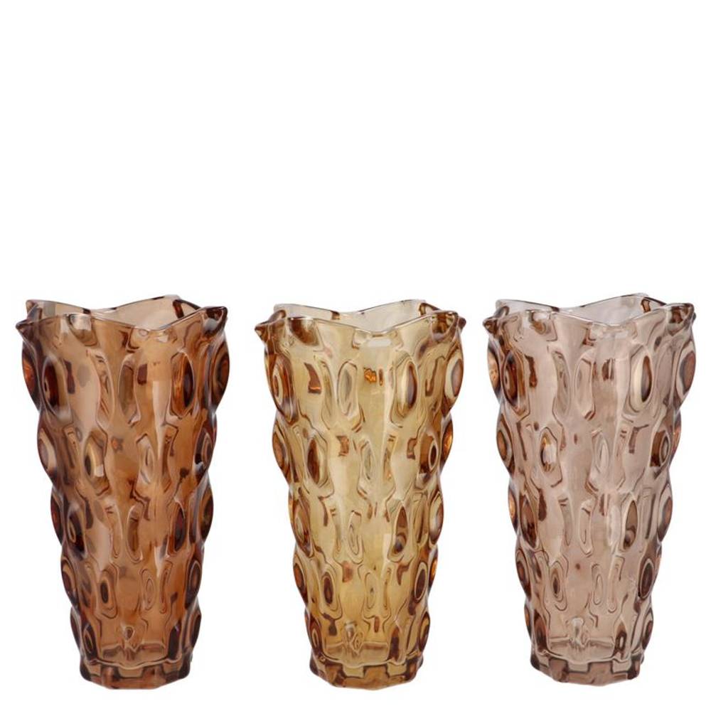 Glas Vase Wild braun mix 16x23cm