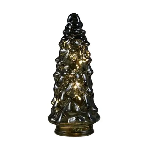 LED Baum Glas grün D09.5cm H21.5cm