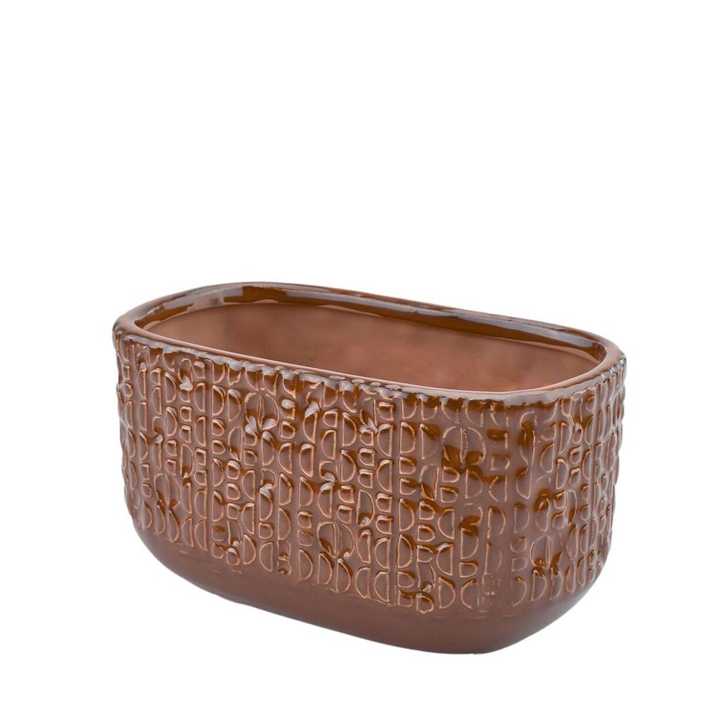 Keramik Schale Isa braun 20.5x12x10.5cm