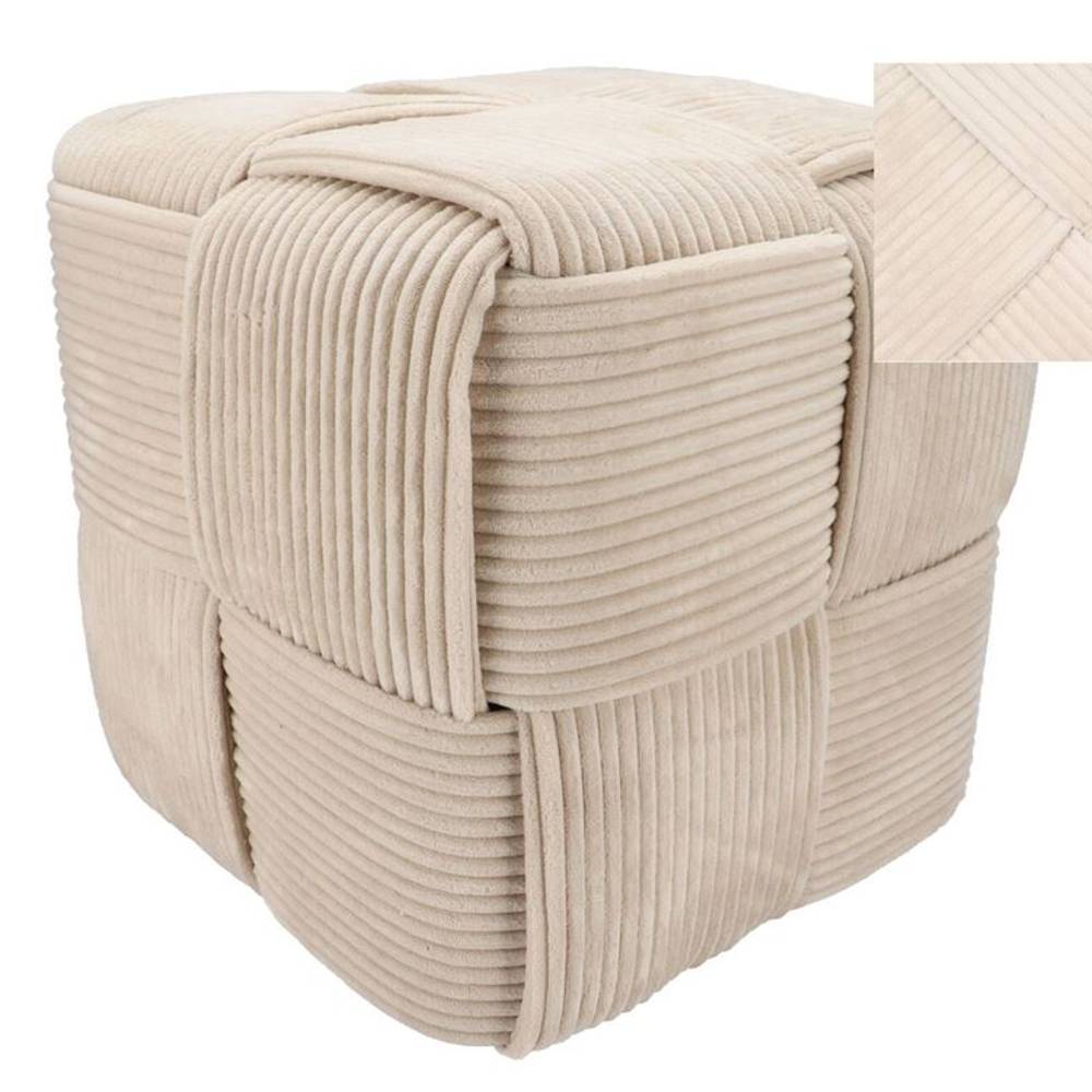 Hocker Stripe creme 45x45cm