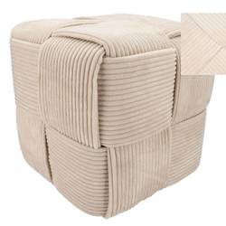 Hocker Stripe creme 45x45cm