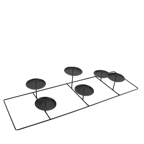 Kerzenständer Eisen D36cm H11cm schwarz
