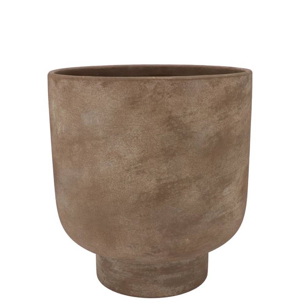 Keramik Übertopf Florenz bronze 15x15x17cm