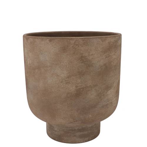 Keramik Übertopf Florenz bronze 15x15x17cm