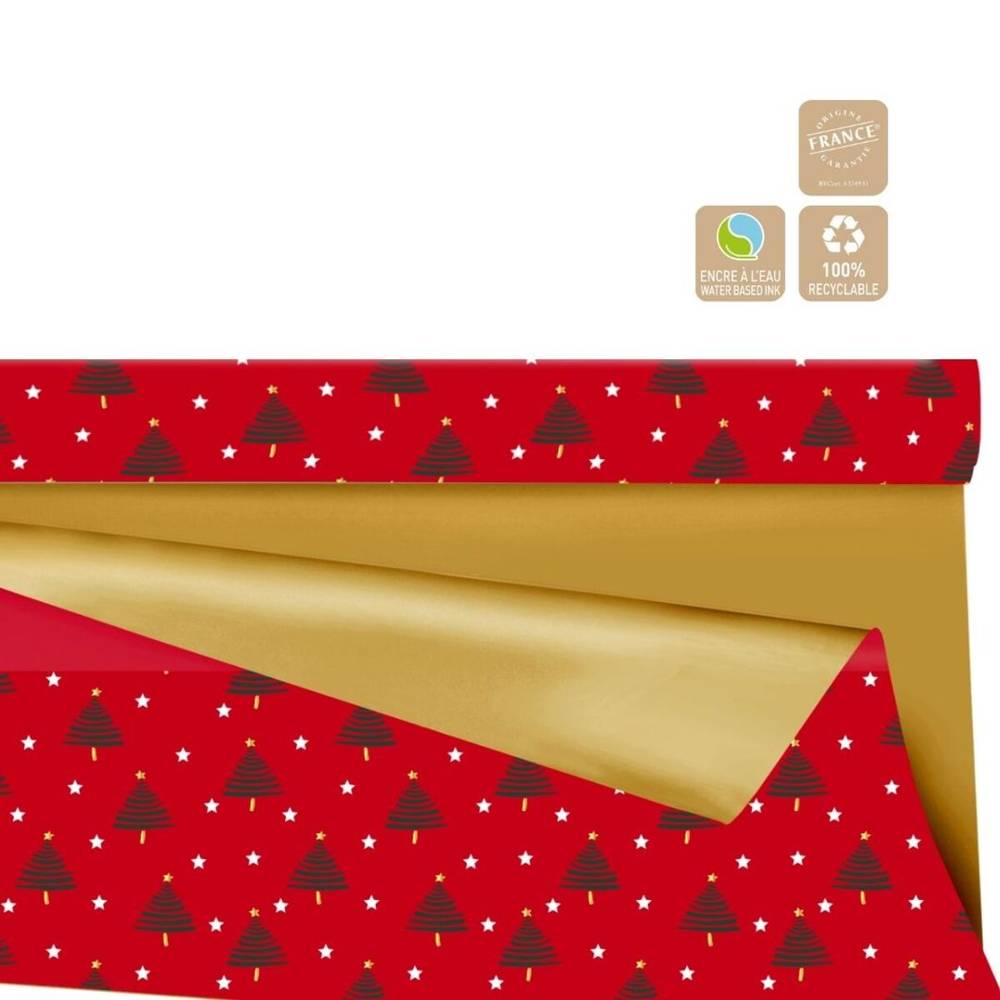 Papier Rolle 80cm 25m Duo Mat Alberi rot