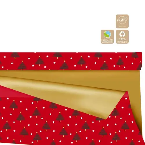 Papier Rolle 80cm 25m Duo Mat Alberi rot