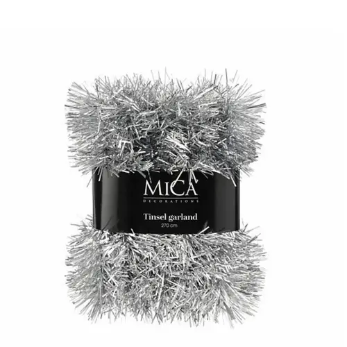 Deko Girlande Tinsel silber L270cm 