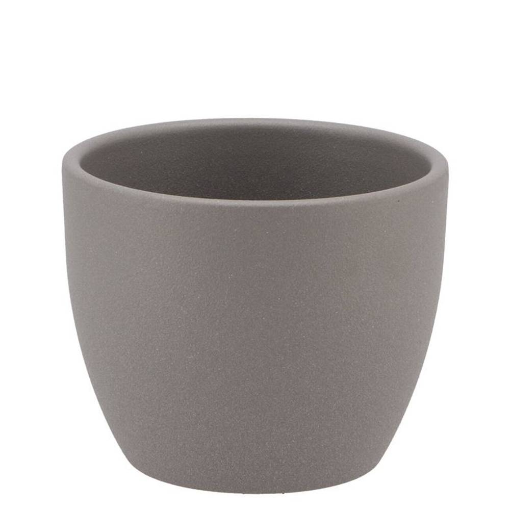 Keramik Orchidee Übertopf grau D08cm