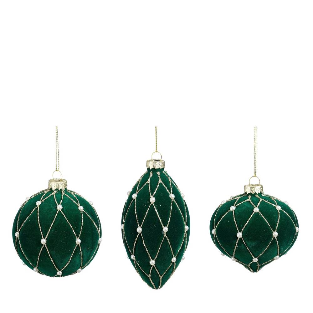 Hänger Ornament mix grün D08cm
