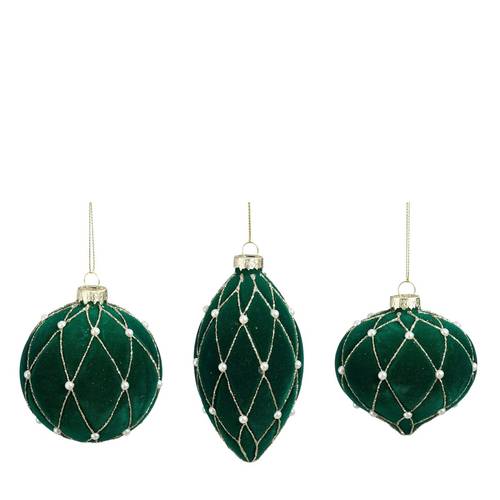 Hänger Ornament mix grün D08cm