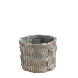 Keramik Übertopf Zish grau D12cm H09cm 