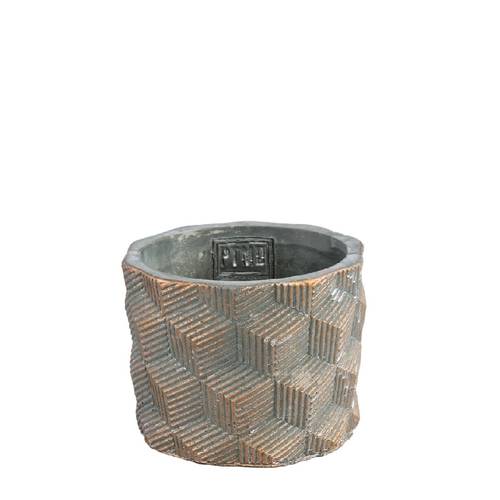 Keramik Übertopf Zish grau D12cm H09cm 