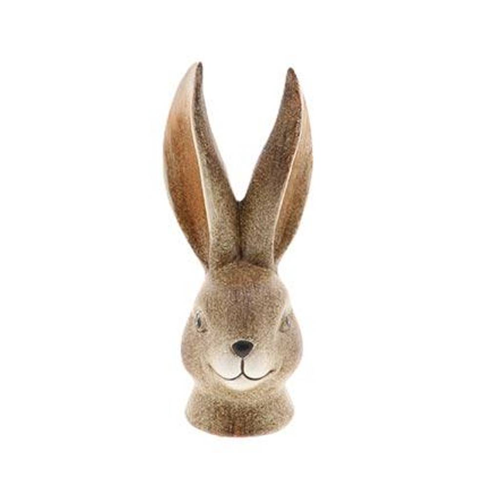 Osterhase Kopf braun D08cm H18cm