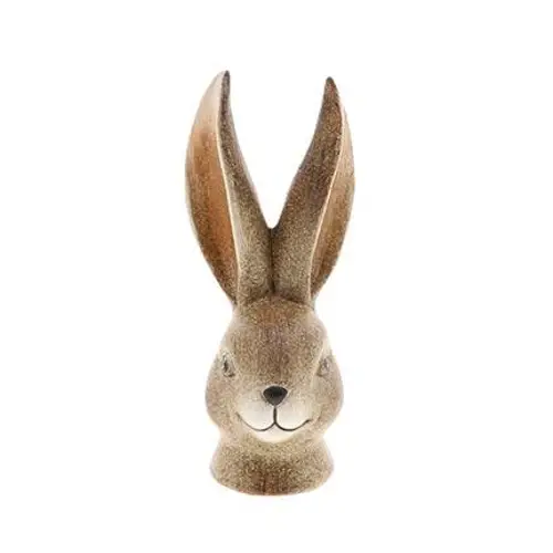 Osterhase Kopf braun D08cm H18cm