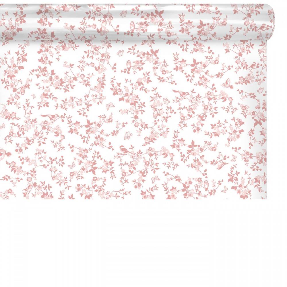 Folie Rolle 80cm Vogel rosa 100m