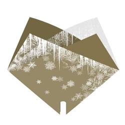 Tüte Double Ice gold 35x35cm x50  