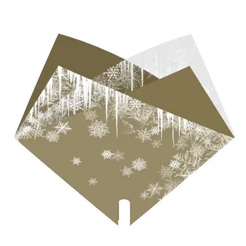 Tüte Double Ice gold 35x35cm x50  