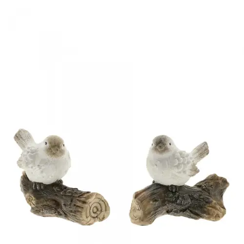 Vogel auf Zweig mix 13x06x11.5cm 