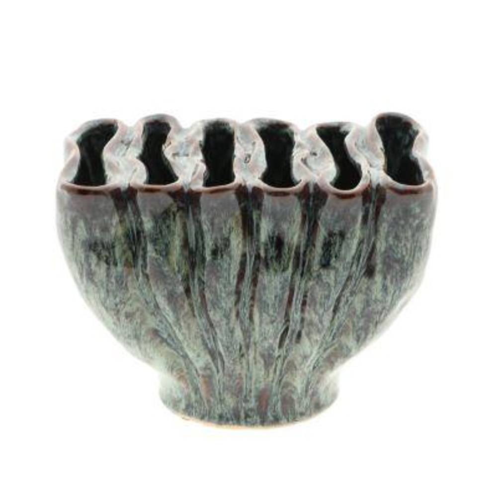 Keramik Vase Juna blau/grün D20cm H15cm
