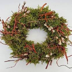 Kranz grün/rot Moos/Weide D30cm