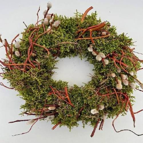 Kranz grün/rot Moos/Weide D30cm